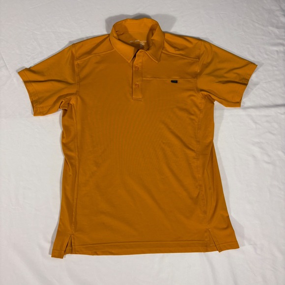 Arc'teryx Button Down Short Sleeve Polo Shirt Orange Men's Medium